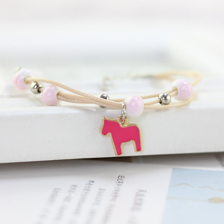Wholesale Cute Pony Couple Ceramic Bracelet